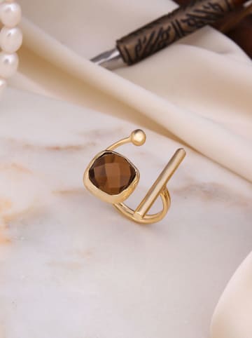 L'Atelier de Gaia Vergulde ring met edelsteen