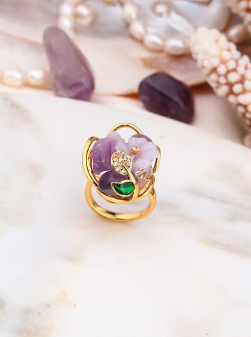 Pierres delicates Vergold. Ring mit Perle und Edelsteinen