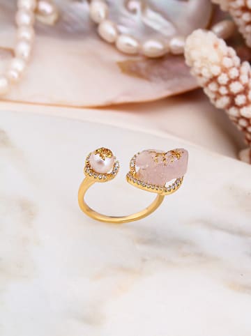 Pierres delicates Vergold. Ring mit Perle und Edelsteinen