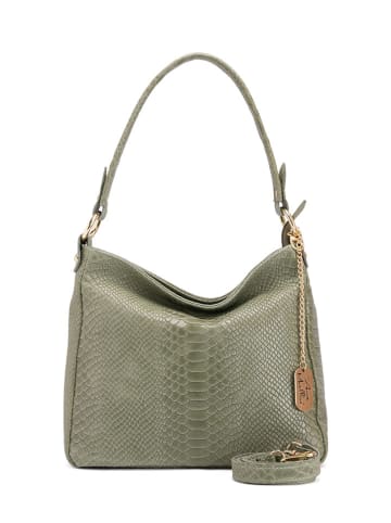 Anna Morellini Leren schoudertas "Dania" groen - (B)29 x (H)24 x (D)8 cm