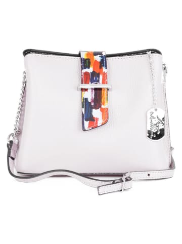 Anna Morellini Leren schoudertas "Vida" wit - (B)22 x (H)17 x (D)10 cm