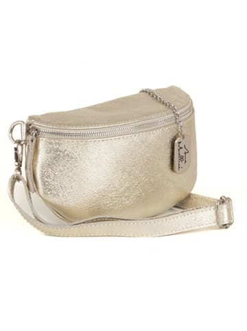Anna Morellini Leder-Brustbeutel "Berenice" in Gold - (B)25 x (H)14 x (T)1 cm