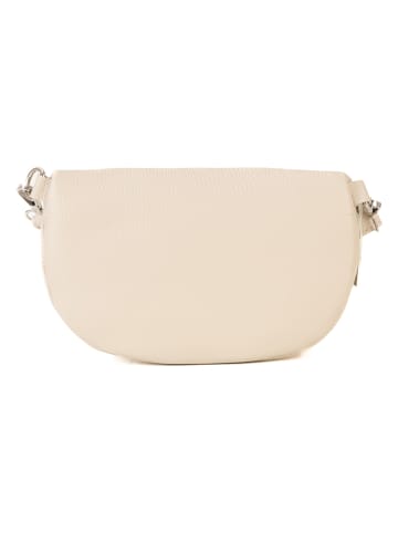 Anna Morellini Leder-Umhängetasche "Berenice" in Beige - (B)25 x (H)14 x (T)1 cm