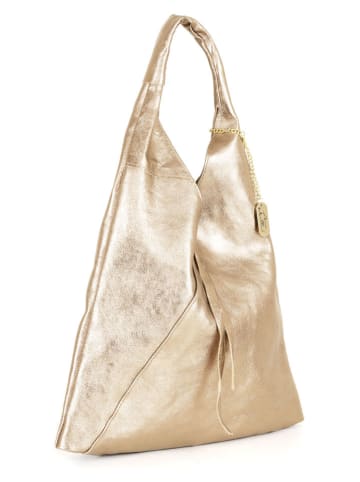 Anna Morellini Leren shopper "Elvia" goudkleurig - (B)40 x (H)31 x (D)2 cm