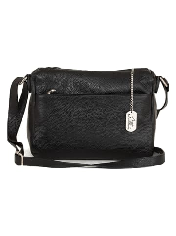 Anna Morellini Leren schoudertas zwart - (B)29 x (H)23 x (D)12 cm
