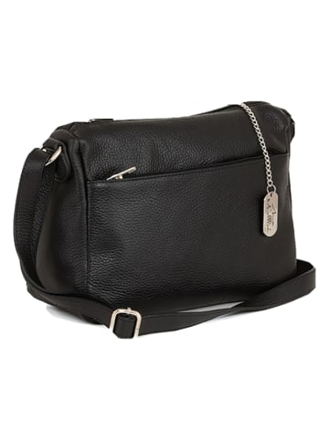 Anna Morellini Leren schoudertas zwart - (B)29 x (H)23 x (D)12 cm
