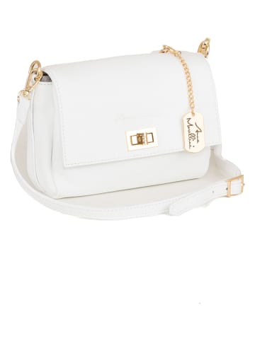 Anna Morellini Leren schoudertas "Iseppa" wit - (B)24 x (H)21 x (D)9 cm