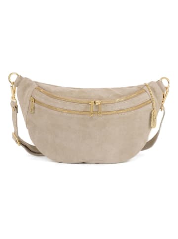 Anna Morellini Leder-Brustbeutel "Iolanda" in Beige - (B)36 x (H)22 x (T)12 cm