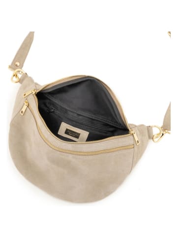 Anna Morellini Leder-Brustbeutel "Iolanda" in Beige - (B)36 x (H)22 x (T)12 cm