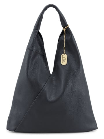Anna Morellini Leder-Shopper "Chersilina" in Schwarz - (B)40 x (H)48 x (T)2 cm