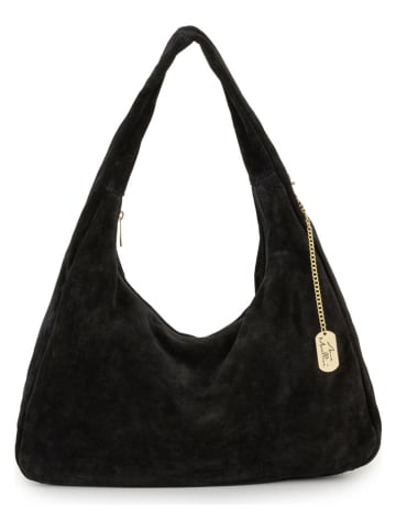 Anna Morellini Leder-Shopper "Lucrita" in Schwarz - (B)42 x (H)49 x (T)18 cm