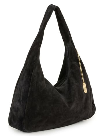 Anna Morellini Skórzany shopper bag "Lucrita" w kolorze czarnym - 42 x 49 x 18 cm