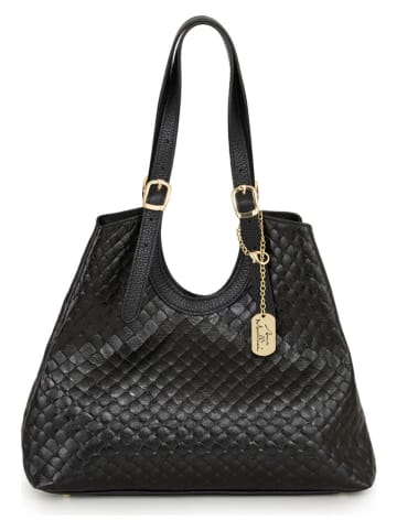 Anna Morellini Leren shopper "Velia" zwart - (B)42 x (H)33 x (D)14 cm