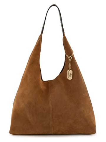 Anna Morellini Skórzany shopper bag "Darizita" w kolorze jasnobrązowym - 45 x 58 x 5 cm