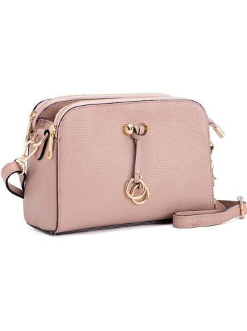 Mia Tomazzi Leren schoudertas "Certosa" lichtroze - (B)24 x (H)16 x (D)8 cm