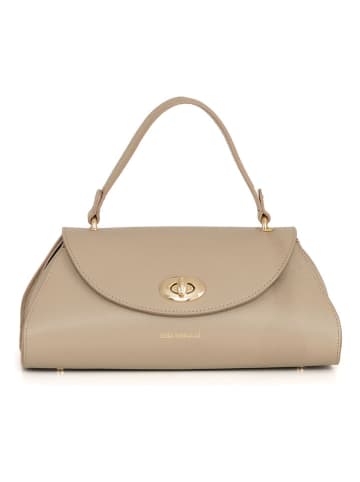 Mia Tomazzi Skórzana torebka w kolorze beżowym - 33 x 15,5 x 15 cm