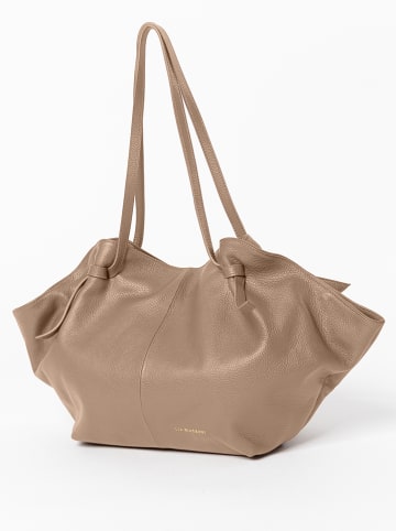 Lia Biassoni Leder-Shopper "Conza" in Beige - (B)60 x (H)33 x (T)15 cm