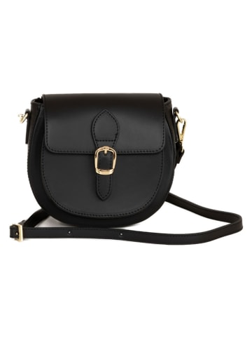 Lia Biassoni Skórzana torebka "Accesa" w kolorze czarnym - 24 x 18 x 12 cm