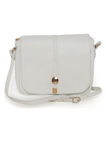 Pia Sassi Leder-Umhängetasche "Monte Avella" in Weiß - (B)25 x (H)23 x (T)7 cm