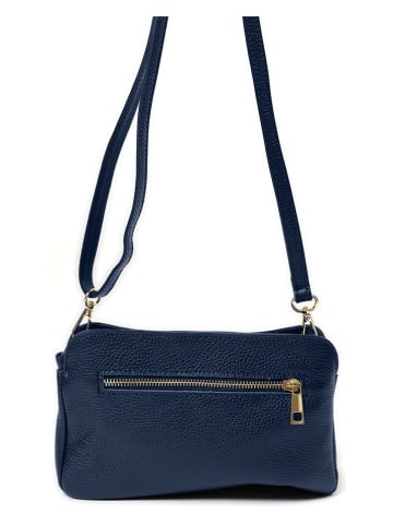 Mia Tomazzi Leren schoudertas ''Bentivoglio'' - (B)24 x (H)16 x (D)9 cm