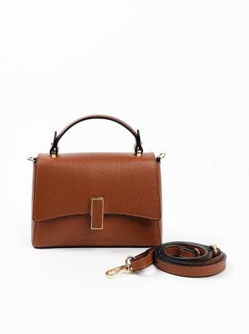 Lia Biassoni Leder-Henkeltasche "Fegana" in Hellbraun - (B)20 x (H)14 x (T)8 cm