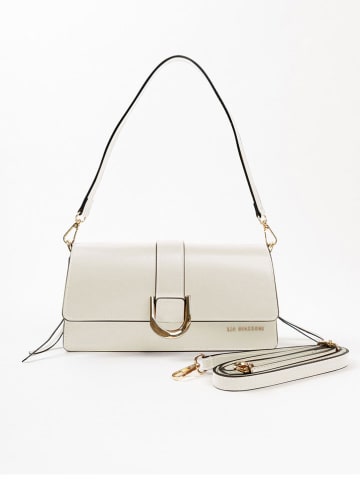 Lia Biassoni Leder-Schultertasche "Saraceno" in Beige - (B)27 x (H)14 x (T)6 cm