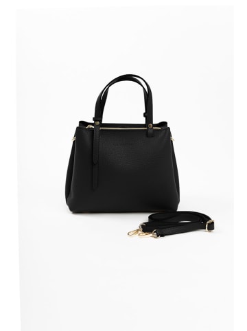 Lia Biassoni Leder-Henkeltasche in Schwarz - (B)28 x (H)21 x (T)15 cm