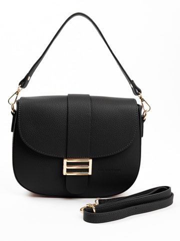 Lia Biassoni Leren schoudertas "Sangro" zwart - (B)27 x (H)22 x (D)7 cm