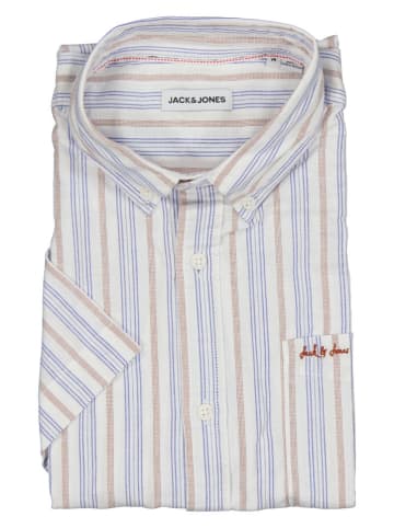 Jack & Jones Hemd "Devin" in Weiß/ Blau