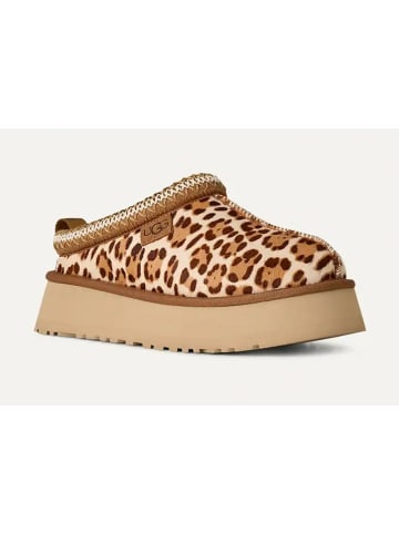 UGG Leren pantoffels "Tazz Plains-Felecity" beige/lichtbruin