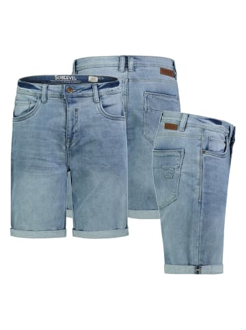 Sublevel Spijkerbermuda blauw