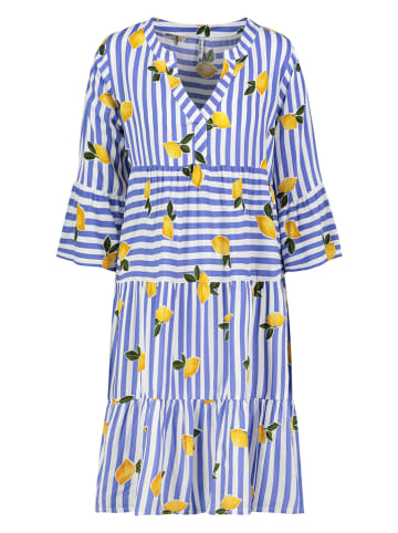 Sublevel Jurk blauw/wit