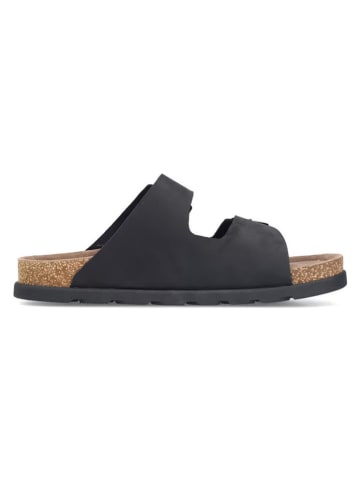 rieker Skórzane klapki w kolorze czarnym