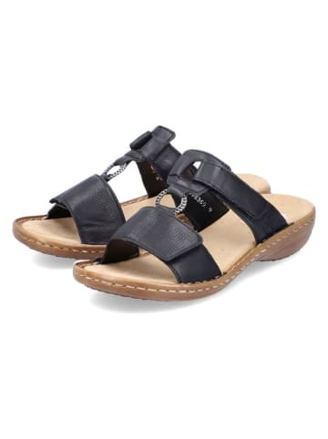 rieker Klapki w kolorze czarnym