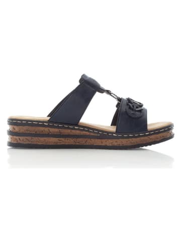rieker Klapki w kolorze granatowym