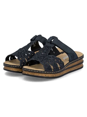 rieker Klapki w kolorze granatowym