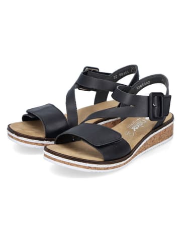 rieker Sandały w kolorze czarnym