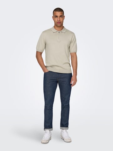 ONLY & SONS Koszulka polo "Onswyler" w kolorze beżowym
