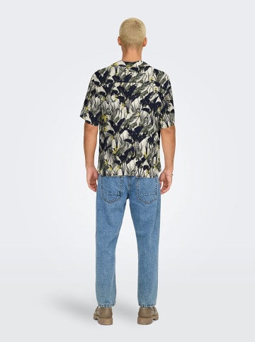 ONLY & SONS Blouse "Onsdash" - regular fit - beige/groen/zwart