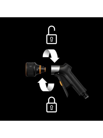 Fiskars Sproeipistool zwart/zilverkleurig