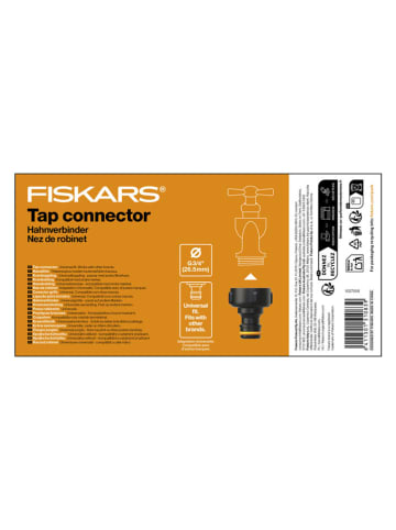Fiskars Hahnverbinder "G3/4" (26,5mm)" in Schwarz