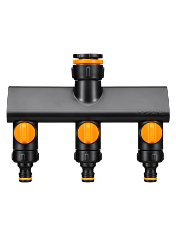 Fiskars Zawór trójdrożny "Comfort 3" w kolorze czarno-pomarańczowym