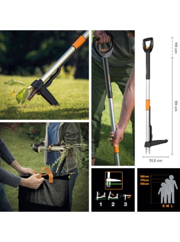 Fiskars Teleskopowy wyrywacz chwastów "SmartFit" w kolorze czarno-pomarańczowym
