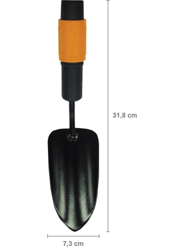 Fiskars Blumenkelle "QuikFit" in Schwarz/ Orange