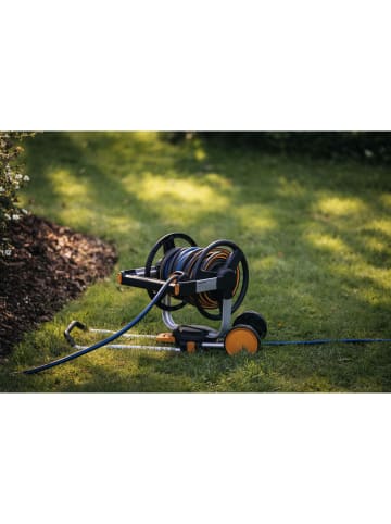 Fiskars 8-delige slangwagenset  “Manual XL all-in” zwart/geel