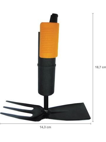 Fiskars Dubbele pikhaak "QuikFit" zwart/oranje