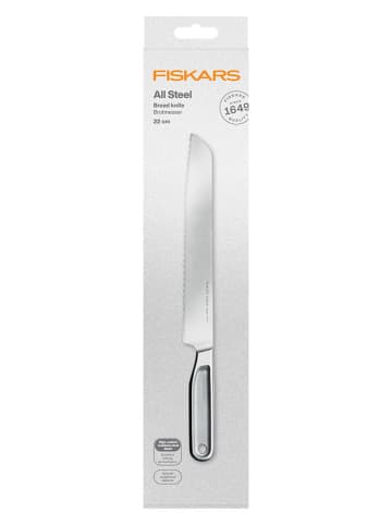 Fiskars Nóż w kolorze srebrnym do chleba - dł. 20 cm