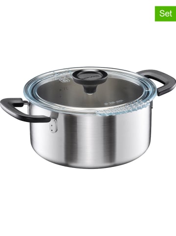 Fiskars 2-delige set: steelpan en deksel "FF" zilverkleurig - 3 l