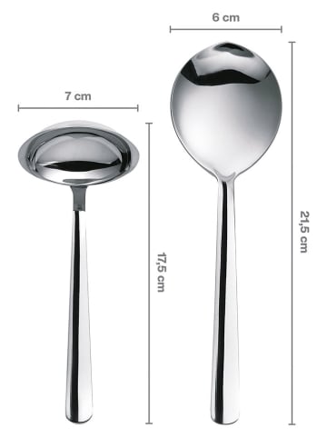 Fiskars 2-delige serveerbestekset zilverkleurig