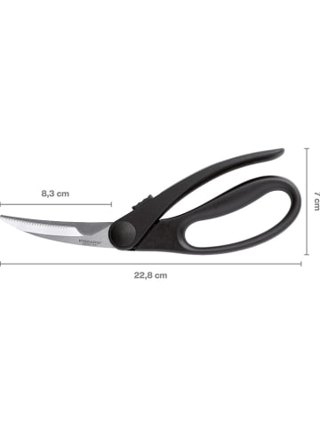 Fiskars Gevogelteschaar "Essential" zwart - (H)22,8 cm